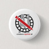 Creators Against AI - Button (Voorkant)