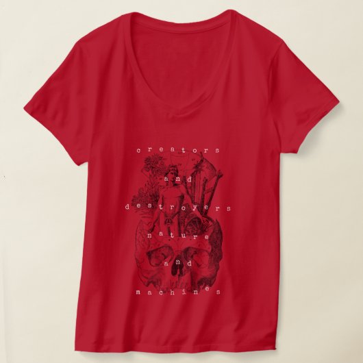 Creators en Destroyers natuur en machines T-shirt (Laagn)