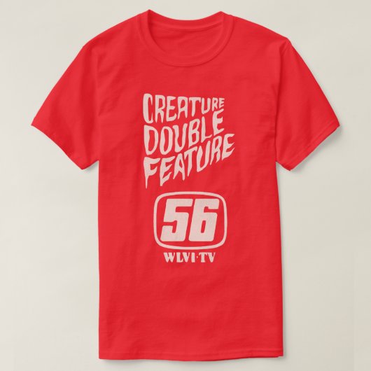 Creature Double Feature 70s Horror WLVI 56 Boston T-shirt (Design voorkant)