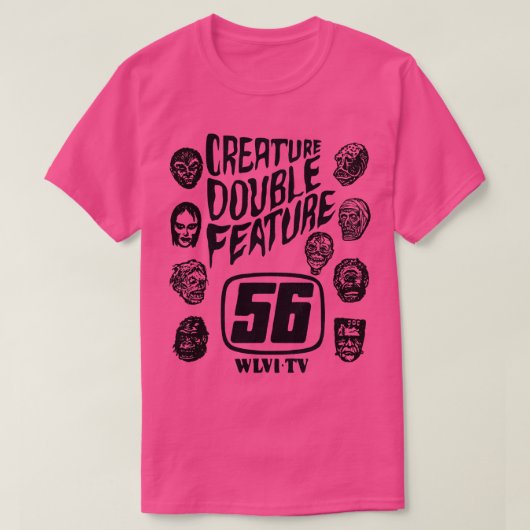 Creature Double Feature Classic Monsters T-shirt (Design voorkant)