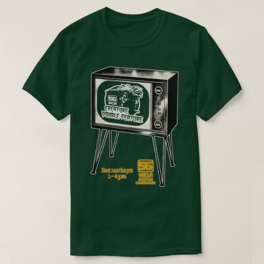 Creature Double Feature TV WLVI 56 Boston T-shirt (Design voorkant)