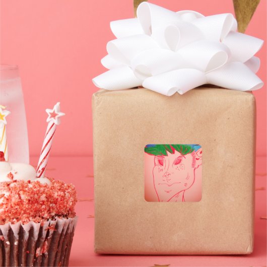 Creature Features Animation Square Stickers (Feest)