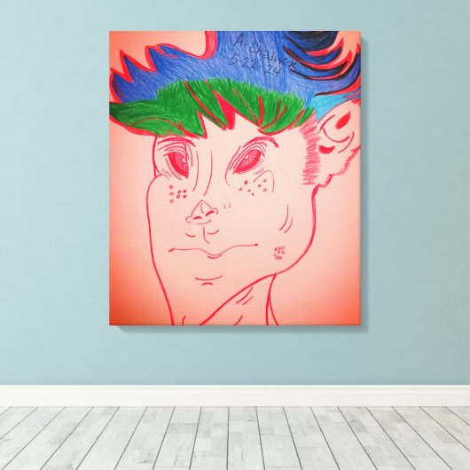 Creature Features Animation Stretched Canvas Print (Insitu (Houten vloer))