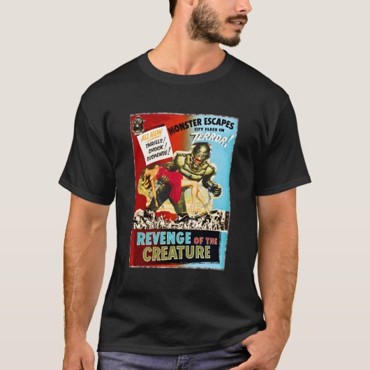 Creature Monster Retro Horror T-shirt (Voorkant)