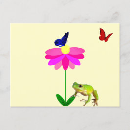 Creatures en Flower Briefkaart