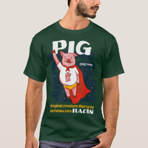 Creatzet groenten om in Bacon Mammal Pigs 6 T-shirt