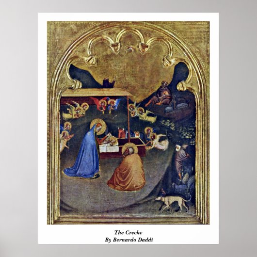 Creche door Bernardo Daddi Poster (Voorkant)