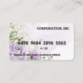 Credit Card | Bloem Achtergrond Visitekaartje (Voorkant)