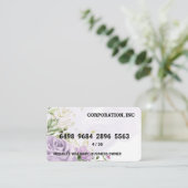 Credit Card | Bloem Achtergrond Visitekaartje (Staand voorkant)