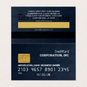 Credit Card | Geruite Achtergrond Visitekaartje (Buitenkant ongevouwen)