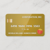 Credit Card | Glossy Gold Visitekaartje (Voorkant)