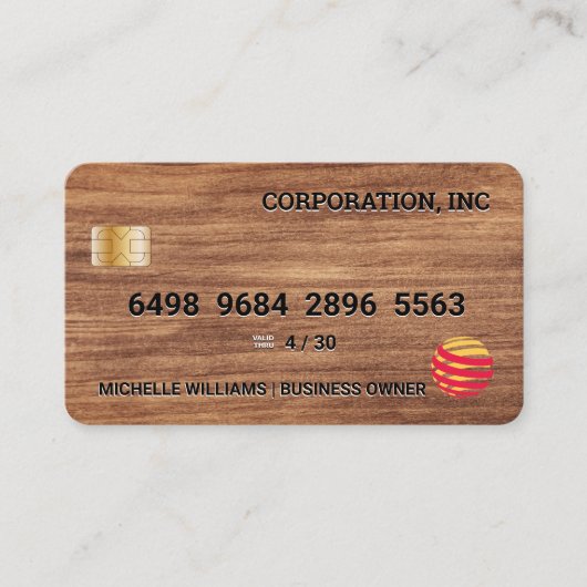 Credit Card | Hout Visitekaartje (Voorkant)