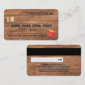 Credit Card | Hout Visitekaartje (Voorkant / Achterkant)