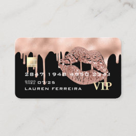 Credit Card Style Roze Druppels Bedrijfskaart Visitekaartje