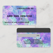 Credit Card | Tie Dye Achtergrond Visitekaartje (Voorkant / Achterkant)