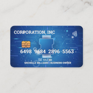 Credit   Debit Card   Computerhardware Visitekaartje