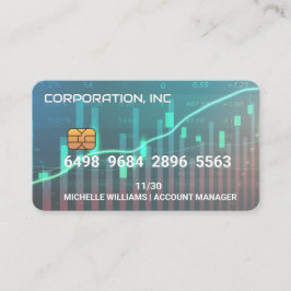 Credit | Debit Card | Financiële gegevensgrafieken Visitekaartje