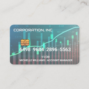 Credit   Debit Card   Financiële gegevensgrafieken Visitekaartje