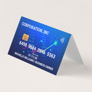 Credit Debit Card Financiën Aandelen Charts Visitekaartje