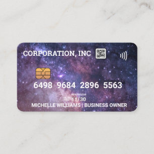 Credit   Debit Card   Galaxy   QR Code Visitekaartje