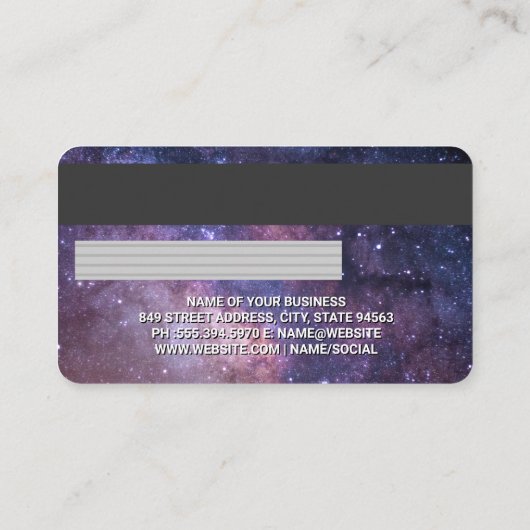 Credit | Debit Card | Galaxy | QR Code Visitekaartje (Achterkant)