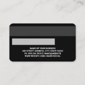 Credit | Debit Card | Grijs Tweed Visitekaartje (Achterkant)