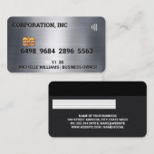 Credit | Debit Card | Metallic | Damask Pattern Visitekaartje (Voorkant / Achterkant)