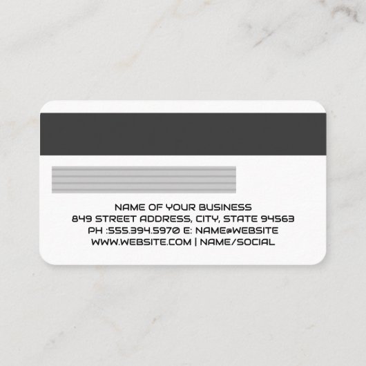 Credit | Debit Card | Moderne patronen Visitekaartje (Achterkant)