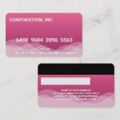 Credit | Debit Card | Pink Wave Visitekaartje (Voorkant / Achterkant)