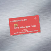 Credit | Debit Card | Rood Magnetisch Visitekaartje (Voorbeeld)