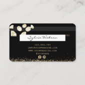 Credit Debit Kaart Styled Glitter Gold lips diaman Visitekaartje (Achterkant)
