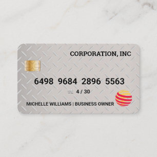 credit Kaart   Diamond Bord Steel Visitekaartje