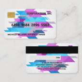 credit Kaart | Driehoeken Kleurrijk Abstract Visitekaartje (Voorkant / Achterkant)
