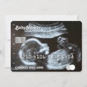 Credit Kaart Echografie Foto Baby shower (Voorkant)