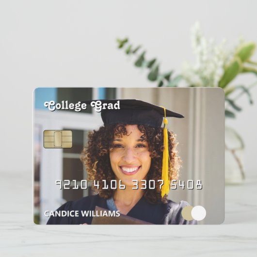 Credit Kaart Foto Afstuderen (Staand voorkant)