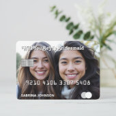 Credit Kaart Foto Bruidsmeisje Voorstel (Staand voorkant)