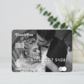 Credit Kaart foto bruiloft dank u kaart (Staand voorkant)