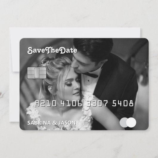 Credit Kaart Foto bruiloft Save the Date (Voorkant)