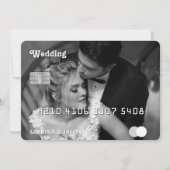 Credit Kaart foto bruiloft uitnodiging (Voorkant)