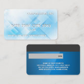 credit Kaart | Geometrisch blauw Abstract Visitekaartje (Voorkant / Achterkant)