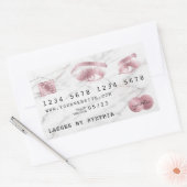 Credit Kaart gestileerde wit marmer Roos goud Rechthoekige Sticker (Envelop)