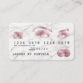 Credit Kaart gestileerde wit marmer Roos goud Visitekaartje (Voorkant)