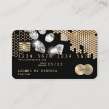 Credit Kaart Gouden Honingraat Diamanten
