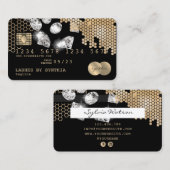 Credit Kaart Gouden Honingraat Diamanten Visitekaartje (Voorkant / Achterkant)