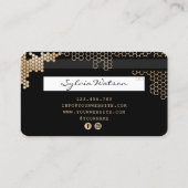 Credit Kaart Gouden Honingraat vrouwelijk Visitekaartje (Achterkant)