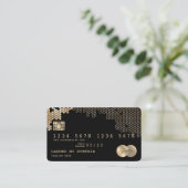 Credit Kaart Gouden Honingraat vrouwelijk Visitekaartje (Staand voorkant)