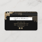 Credit Kaart Gouden Honingraat vrouwelijk Visitekaartje (Achterkant)