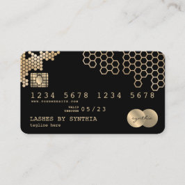Credit Kaart Gouden Honingraat vrouwelijk Visitekaartje