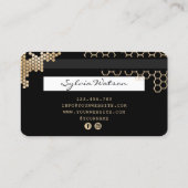 Credit Kaart Gouden Honingraat vrouwelijk Visitekaartje (Achterkant)