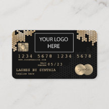 Credit Kaart Gouden Honingraat vrouwelijke logo